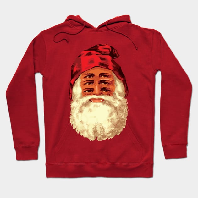 Psychedelic Santa Claus Sees All Hoodie by Pop Spider Store